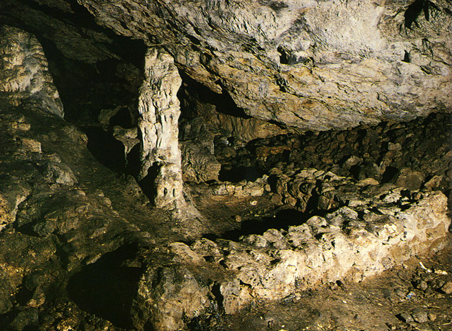 cavern with woman-like stalactite