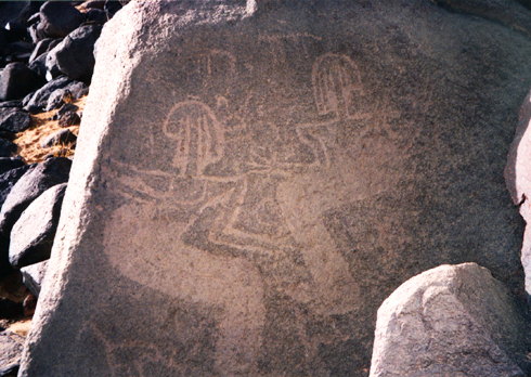 long-tressed women sitting or dancing in crouched  position