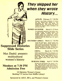 They Skipped Her When They Wrote History, lecture series by Max Dashu at UC-Berkeley, CA